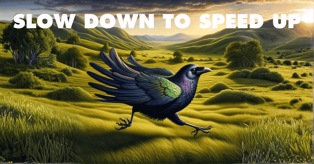 Slow down to speed up